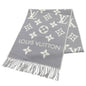 Excellent LOUIS VUITTON Scarf LV Essential Scarf Monogram fringe wool M77727