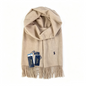 Polo Ralph Lauren Pony Embroidered Tassel Scarf Beige