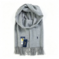 Polo Ralph Lauren Pony Embroidered Tassel Scarf Light Gray