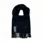 Polo Ralph Lauren Pony Embroidered Tassel Scarf Black