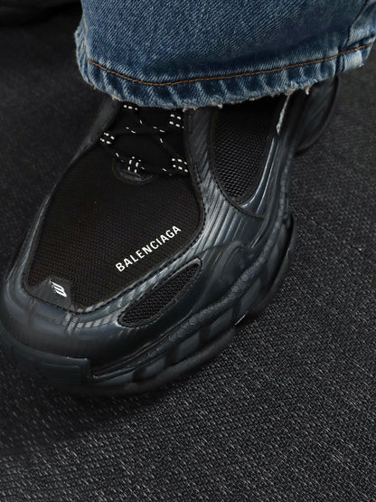 Balenciaga Men Triple S.2 Gradient Mesh Sneakers With Used-Effect Nylon Inserts
