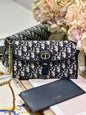 Dior Bobby Wallet on Chain East West Blue Oblique Jacquard - 21.5¡Á12¡Á4cm