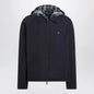 Burberry - Blue reversible cotton jacket with Check pattern