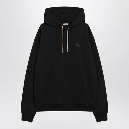 Burberry - Black sweatshirt with Check-pattern inserts
