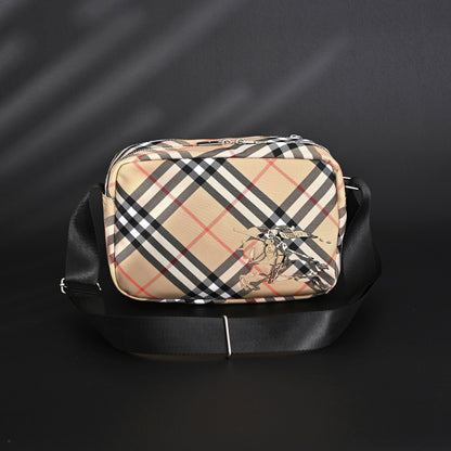 Burberry Vintage Check Canvas Crossbody Messenger Bag