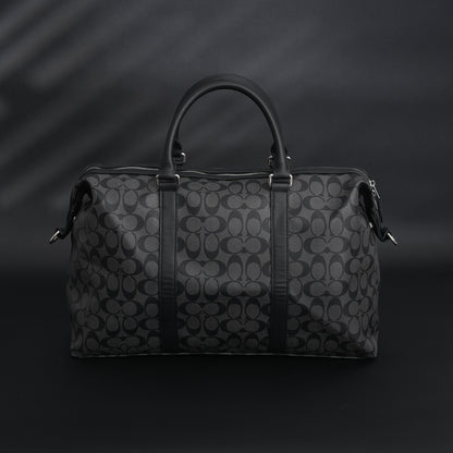 Coach Metropolitan Duffel Bag in Signature Black Canvas