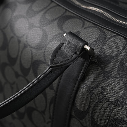 Coach Metropolitan Duffel Bag in Signature Black Canvas