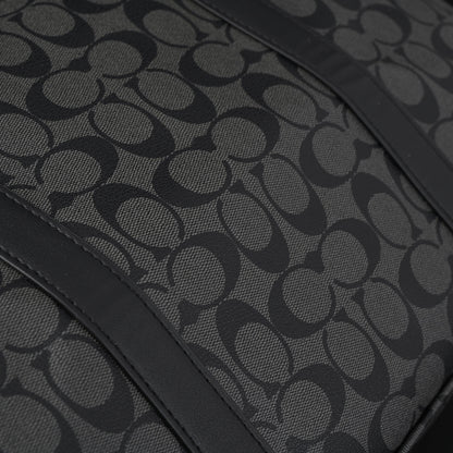 Coach Metropolitan Duffel Bag in Signature Black Canvas