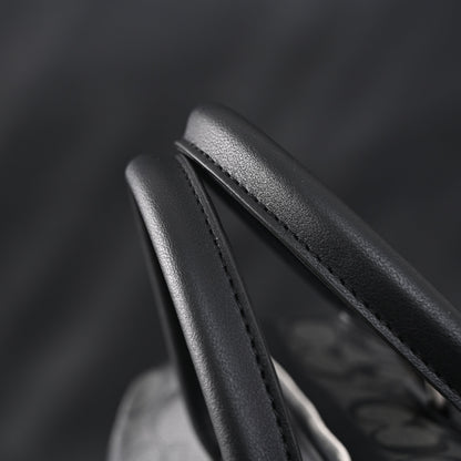 Coach Metropolitan Duffel Bag in Signature Black Canvas