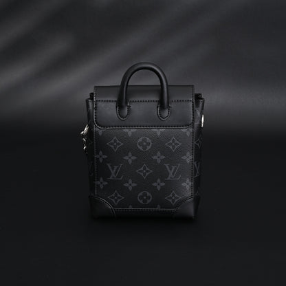 Louis Vuitton Soft Trunk Messenger – Monogram Eclipse Canvas with Silver Chain