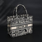 Dior Book Tote Bag – Black Toile de Jouy Embroidery