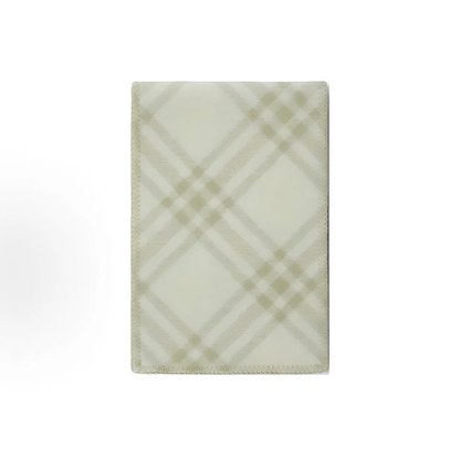 Burberry Women Wool Knit Scarf, Logo Check Pattern, Sage Green