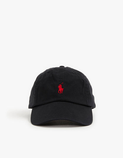 Cotton Chino Ball Cap - RL Black/RL2000 Red