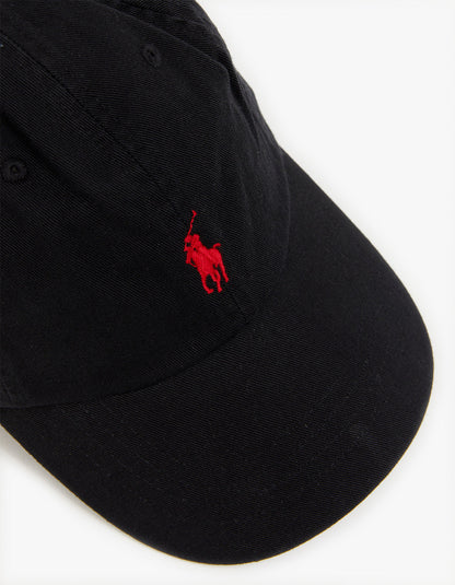 Cotton Chino Ball Cap - RL Black/RL2000 Red
