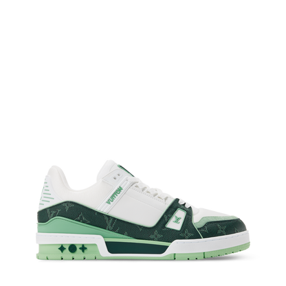 Louis Vuitton LV Trainer Green Monogram Leather Sneaker