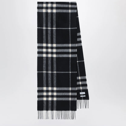 Burberry - Black Check cashmere scarf