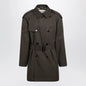Burberry - Leadenham mid-length gabardine trench coat in brown