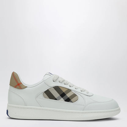 Burberry - White leather sneaker terrace and Check
