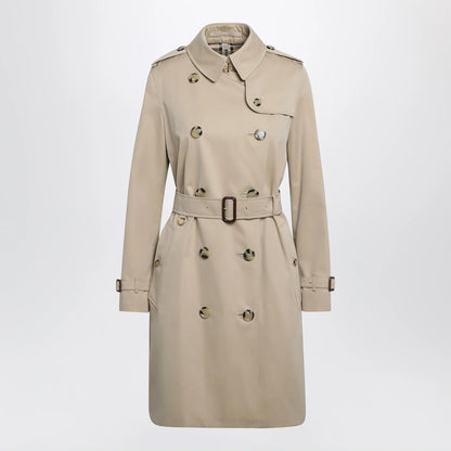 Burberry - Beige double-breasted Kensington cotton trench coat