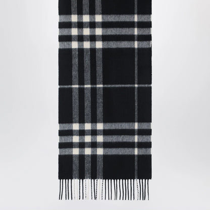 Burberry - Black Check cashmere scarf