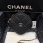 Chanel Runway Black lambskin Leather Diamond Cut Bag