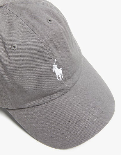 Cotton Chino Baseball Cap - Perfect Grey/White